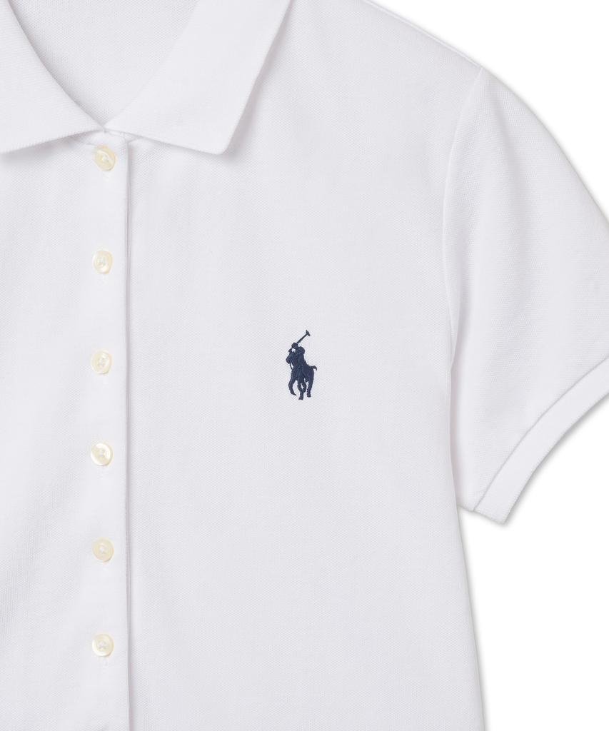 POLO RALPH LAUREN W Short Sleeve Polo Mesh Shirt - White