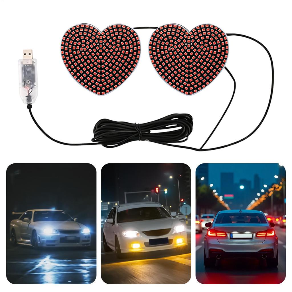 Auto Heckscheibenlicht Liebesherzform Autodekoration Auto Innenraum Atmosphärenlichter Für SUV Wohnmobil Limousine LKW Minivan Van