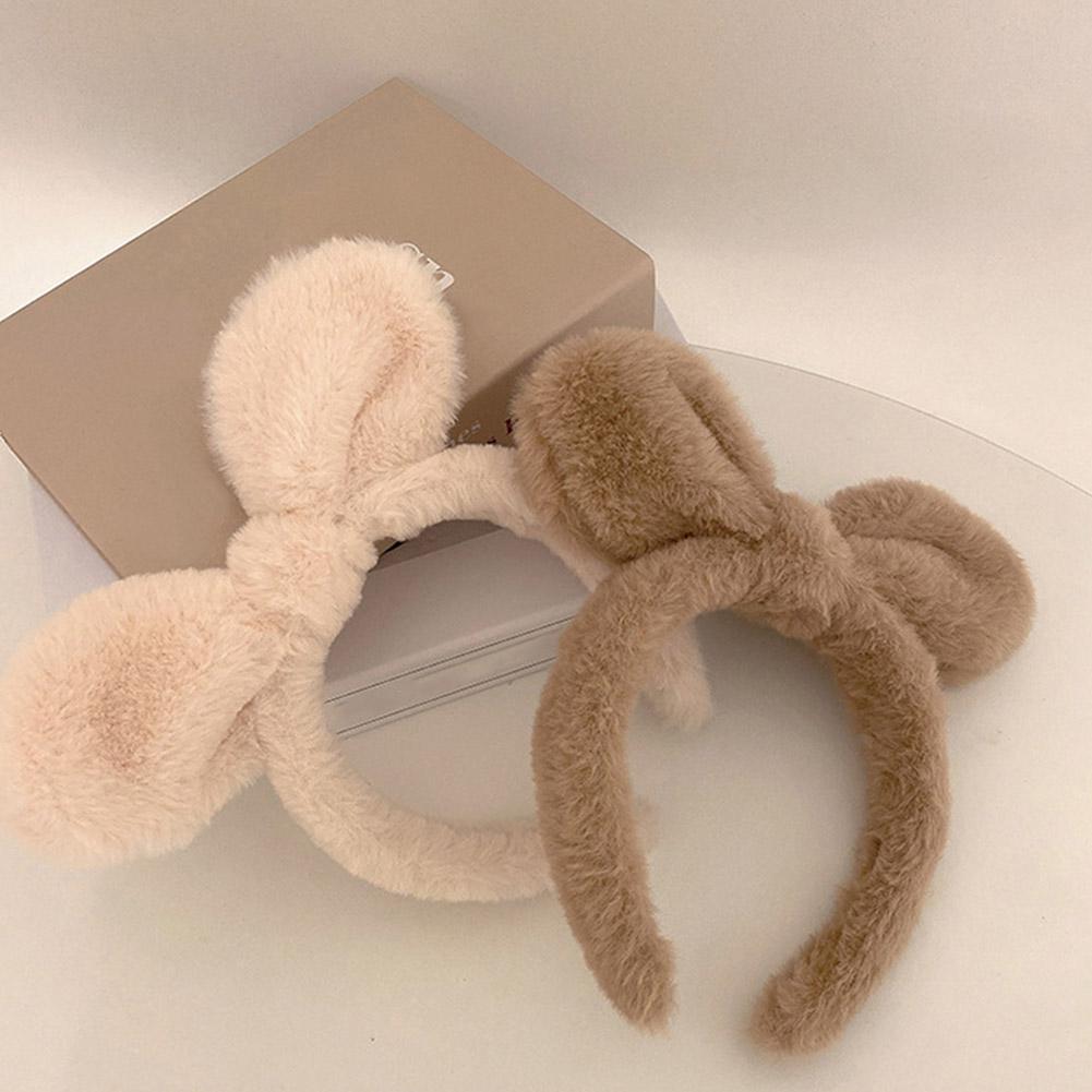 Cute Bear Ears Plush Hairbands Girl Lovely Hair Band Hair Hoops Fashion Washing Women Makeup He U9S3