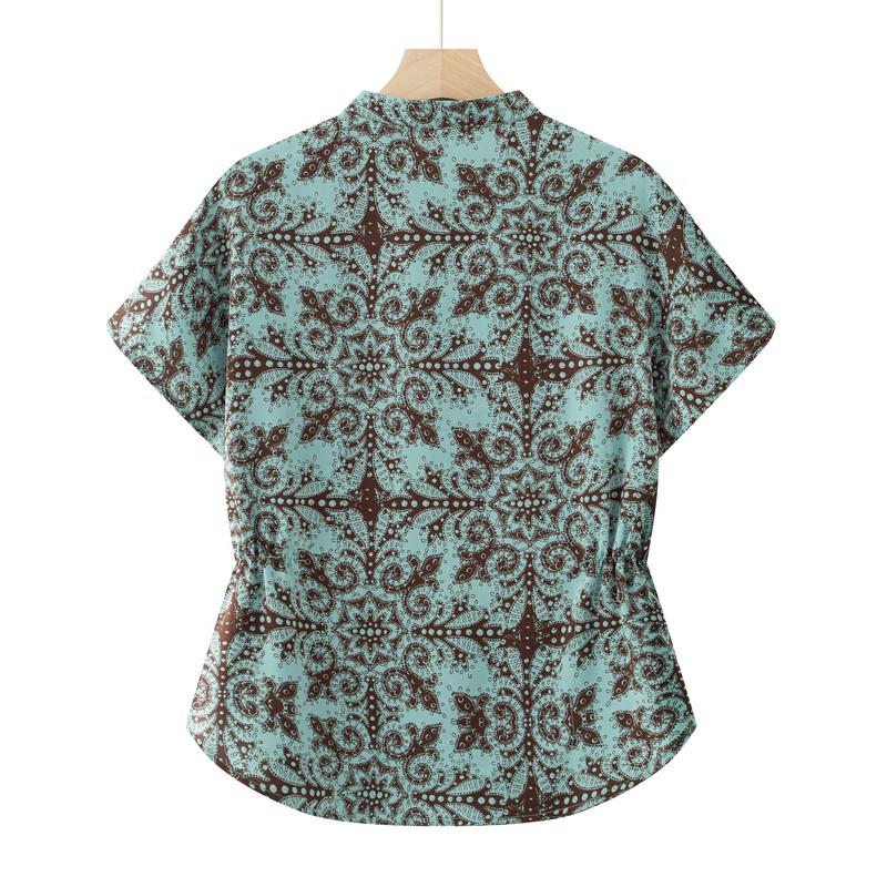 YUZHAOLIN Damen Neue Chinesische Stil Blumenbluse