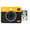 Kodak Mini Shot 3 Retro 4-Pass 2-in-1 Instant Camera & Photo Printer (7.6cm X 7.6cm) + Camera Body (8 Sheets Included), Yellow
