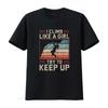 Retro Vintage Rock Climbing I Climb Like A Girl Slogan Print Casual Outdoor Sport T Shirt vintage Washed homme Breathable