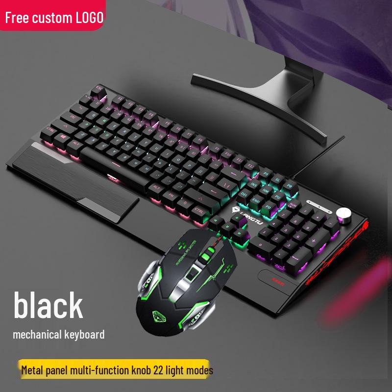 Langtu K1000 RGB Mechanical Keyboard, Mouse & Headset Set - Gradient Color Aluminum Body