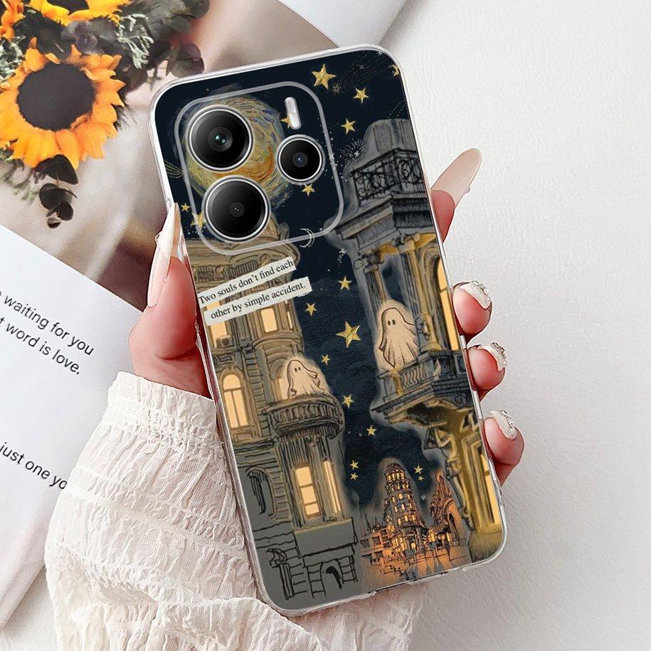 For Cover Xiaomi Redmi Note 14 4G Phone Case Luxury Marble Machine Soft Silicone Slim TPU Funda For Redmi Note 14 4G Note14 Capa