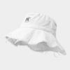 Cappello da pescatore in cotone retrò con ricamo di lettere per stile estivo da spiaggia da donna