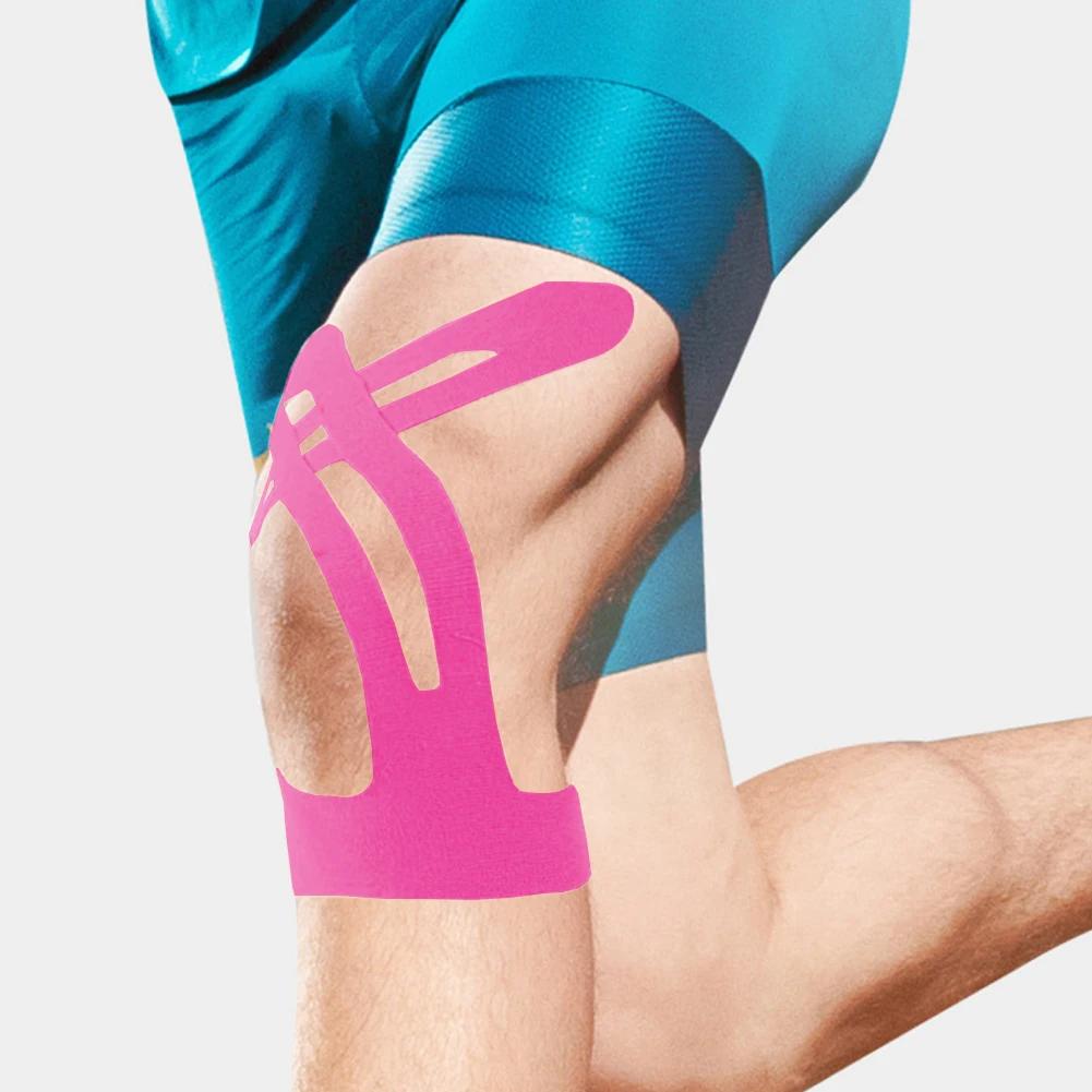 5Pcs Precut Kinesiology Tape Elastic Sports Protection Patches Breathable Sport Knee Tape for Knee Support & Stability