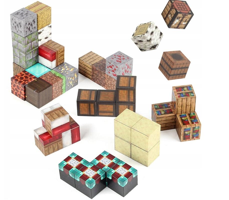 Magnetic Minecraft Cubes 50 Cubes For Stacking