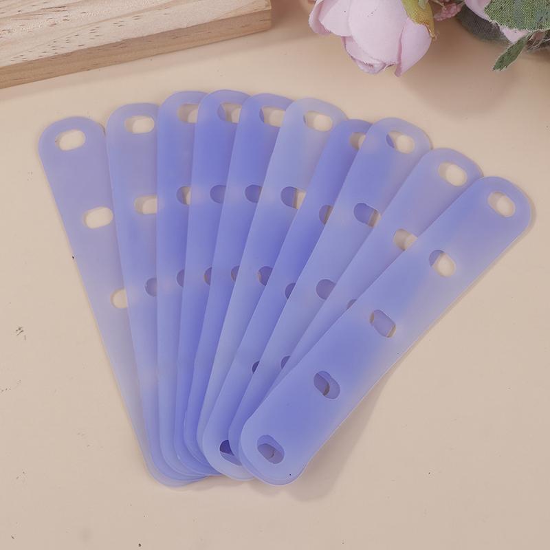 

10 шт. Розовые/Голубые Силиконовые резинки для перманентной завивки Термостойкие Не оставляющие следов Цифровые Холодные коклюшки Эластичные Резинки для волос Инструменты для укладки синий