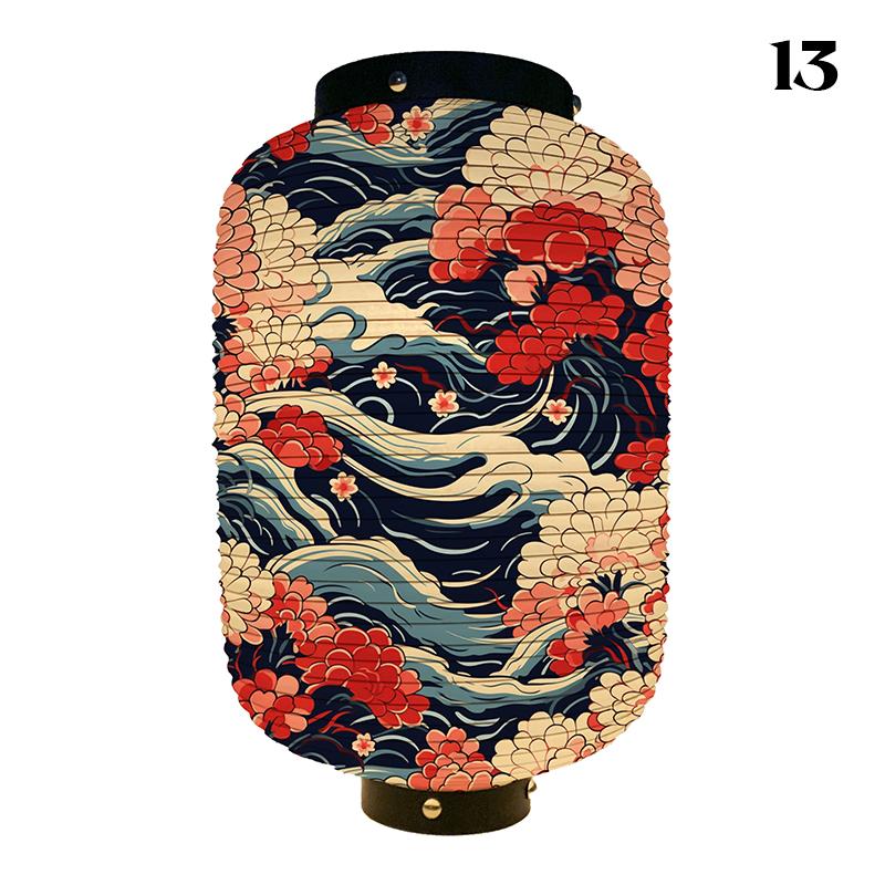 Luxury New Japanese Lanterns Classic Japan Wave Printed Pub Restaurant Hotel Decoration Festival New Year Party Hangings Lantern