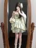 Petite Forest Fairy Dress: Summer Princess Puff Skirt Two-Piece Set for Women