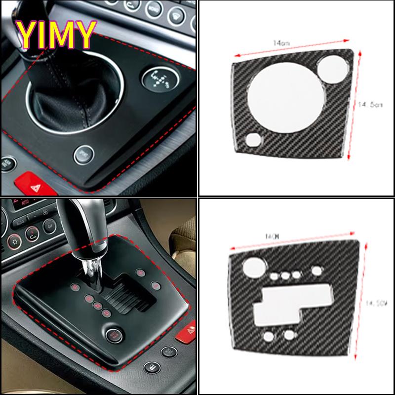 Carbon Fiber Set Gear Shift Door Trim Car Interior Accessories Decorative Stickers for Alfa Romeo 159 Brera/Spider 2004-2011 LHD