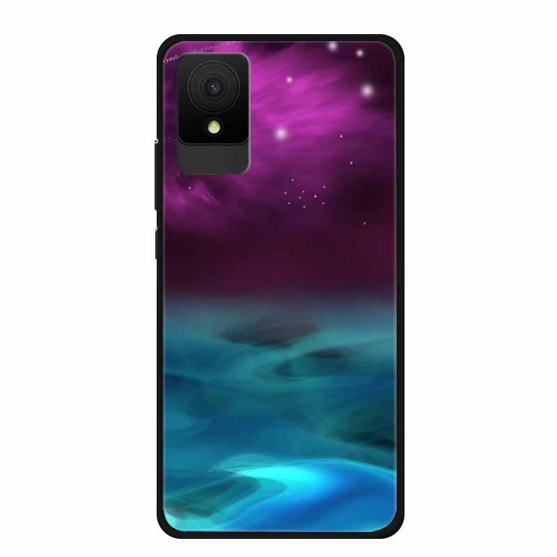 For TCL 501 Case Original Soft Silicone TPU Phone Cases Back Cover For TCL501 Scenery Shockproof Marble Painted Bumper Cute Etui