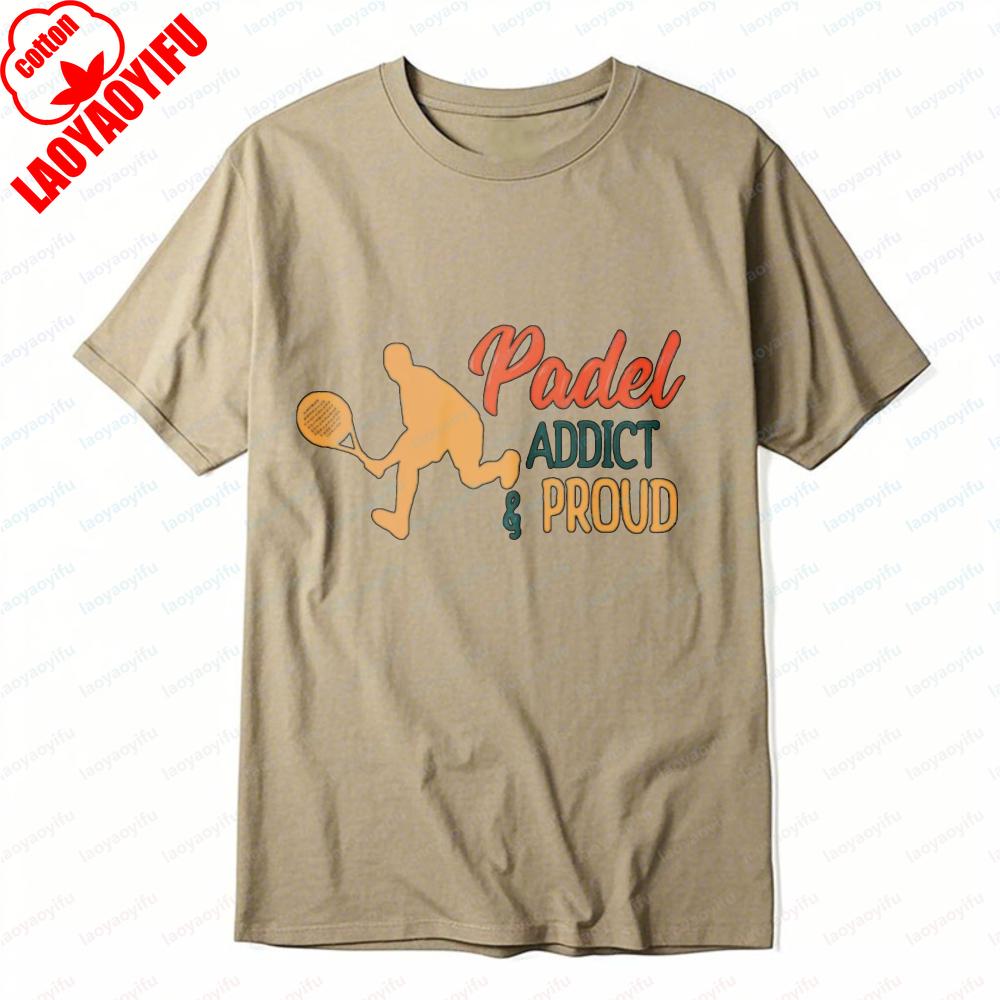 Padel Addict Tee Proud Design Sporty Style Tops Tennis Summer Outdoors Casual Fashion Trendy T Shirt for Men Women Athletic Wear