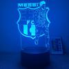 3d Led Acrylic Night Light Football Club Touch Table Desk Lamp 7 Colour Gifts