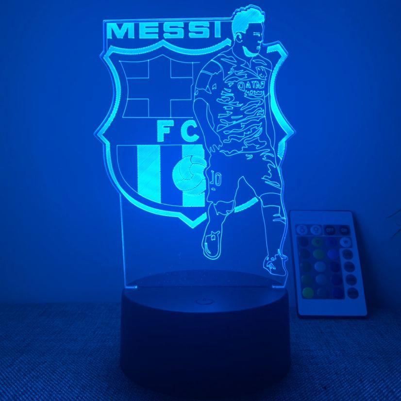 3d Led Acrylic Night Light Football Club Touch Table Desk Lamp 7 Colour Gifts