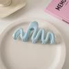 Cream Jelly Wavy Hair Claw Clip - High-End Women's Updo Accessory