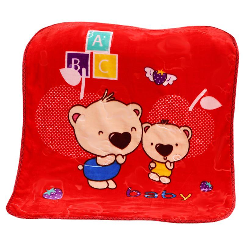 Thickened Newborn Baby Blanket - Double-Layer Raschel Cartoon for Autumn/Winter
