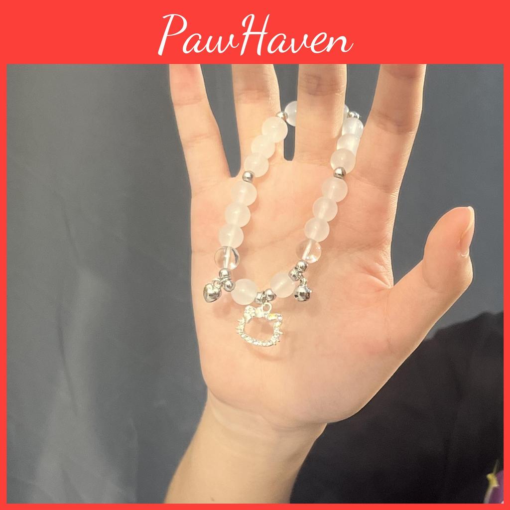 Adorable Kt Cat Charm Bracelet With Heart Shape And Bowknot Perfect Gift For Friends And Girlfriends