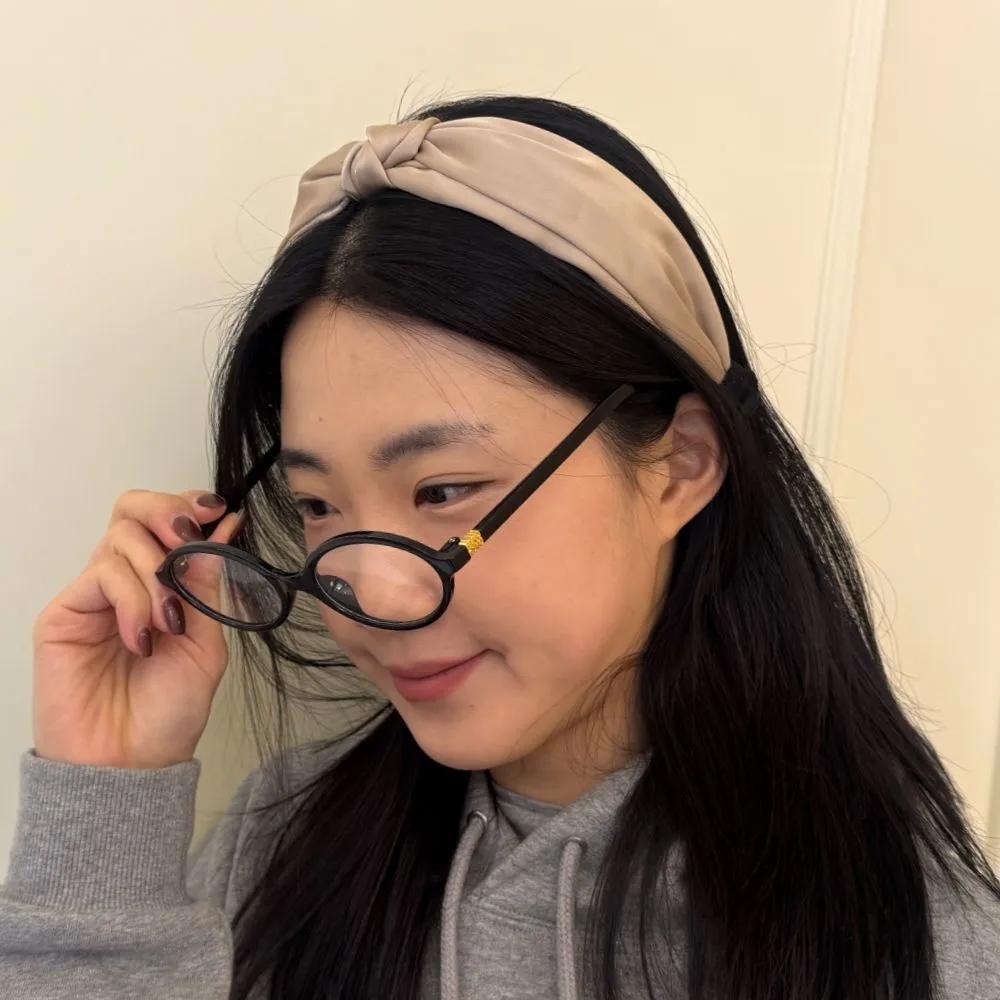 Wide Headband Twist Beige