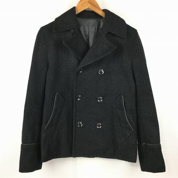 

TK TAKEO KIKUCHI Шерстяное короткое двубортное пальто Черный Размер L(ИСПОЛЬЗОВАЛ)