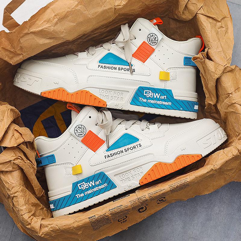 Fashion Platform Shoes Men's Shoes Outdoor Hip Hop Skate Shoes Tenis Masculino Casual Sneakers Men Lace-up Breathable Shoes