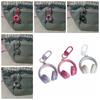 5 Stück Acryl Headset Form Schlüsselanhänger Lustiger Autoschlüsselring Kreativer Kopfhörer Form Anhänger Schlüsseldeko