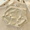 Women's Spring and Summer Lace Side Pure Cotton 10A Antibacterial Extension Crotch Light Abdominal High Briefs