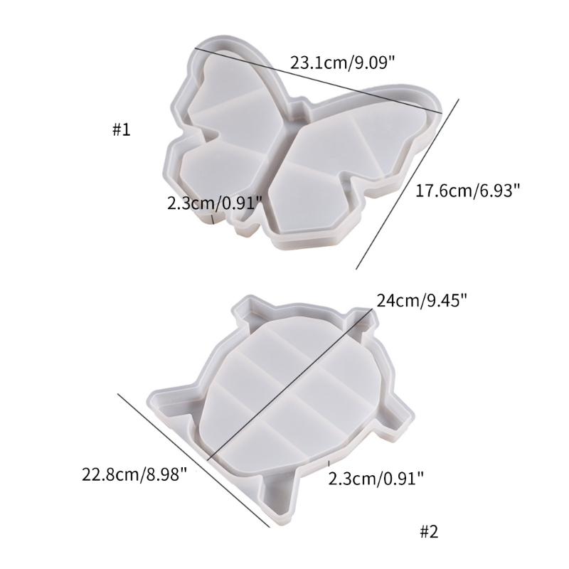 Turtle Butterfly- Storage Tray Container Resin Mold Storage Box Silicone Mold for DIY Epoxy Resin Organizer Home Decor