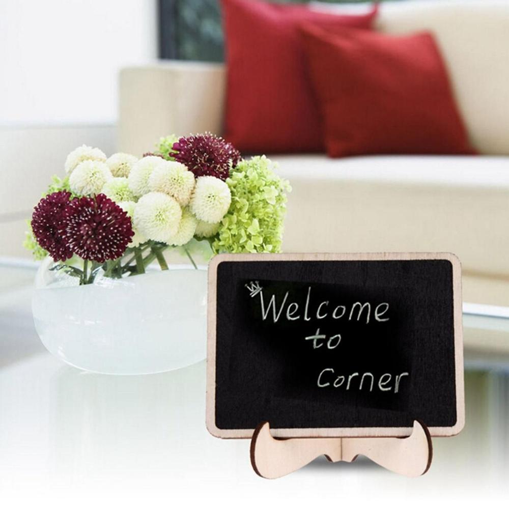 Office Wedding Message Decoration Rectangular Wooden Chalkboard Blackboard With Stand Notice Board