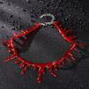 Halloween Vampire Necklace Spooky Gothic Style Plastic Geometric Blood Necklace