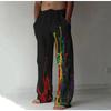 Men's 3D Multi-colored Dye Printed Baggy Casual Trousers,  Elastic Drawstring Waist with Pockets, for Spring Summer Home Outdoor Vacation