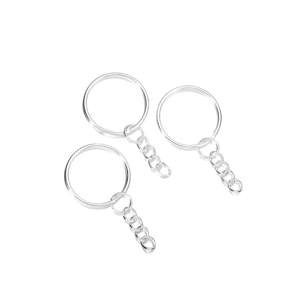 10 Teile/los 25mm Schlüssel Ring Schlüsselanhänger Gold Farbe Rhodium Runde Split Schlüsselbund Schlüsselanhänger für DIY Schmuck Machen Entdeckungen zubehör