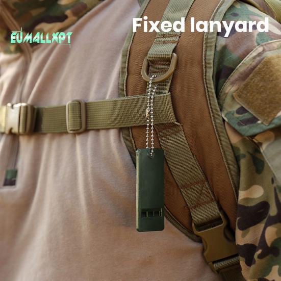 2Pcs 3-Frequency Whistle Keychain High Decibel Survival Camping Hiking Emergency Tool