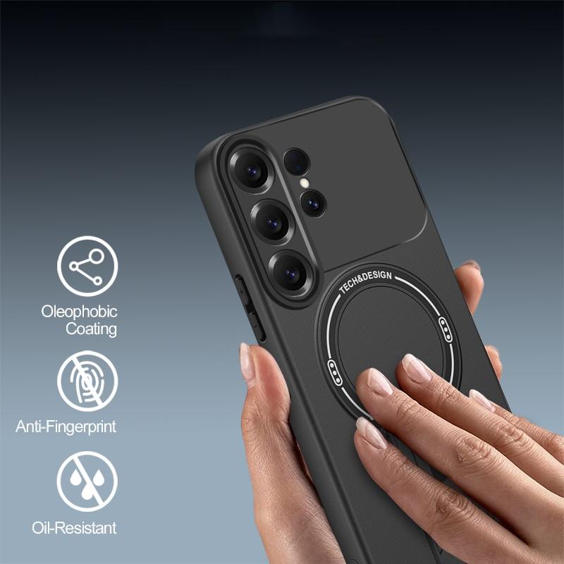 For Magsafe Magnetic Wireless Charging Bracket Phone Case For Samsung A56 A55 A54 A52 S26 Ultra S24 S23 S22 S25 Ultra Plus FE