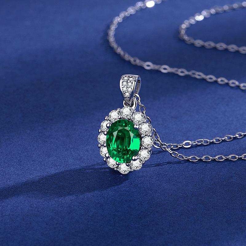 

Комплект модной бижутерии с изумрудным кубическим цирконием: Женское кольцо, подвеска и серьги