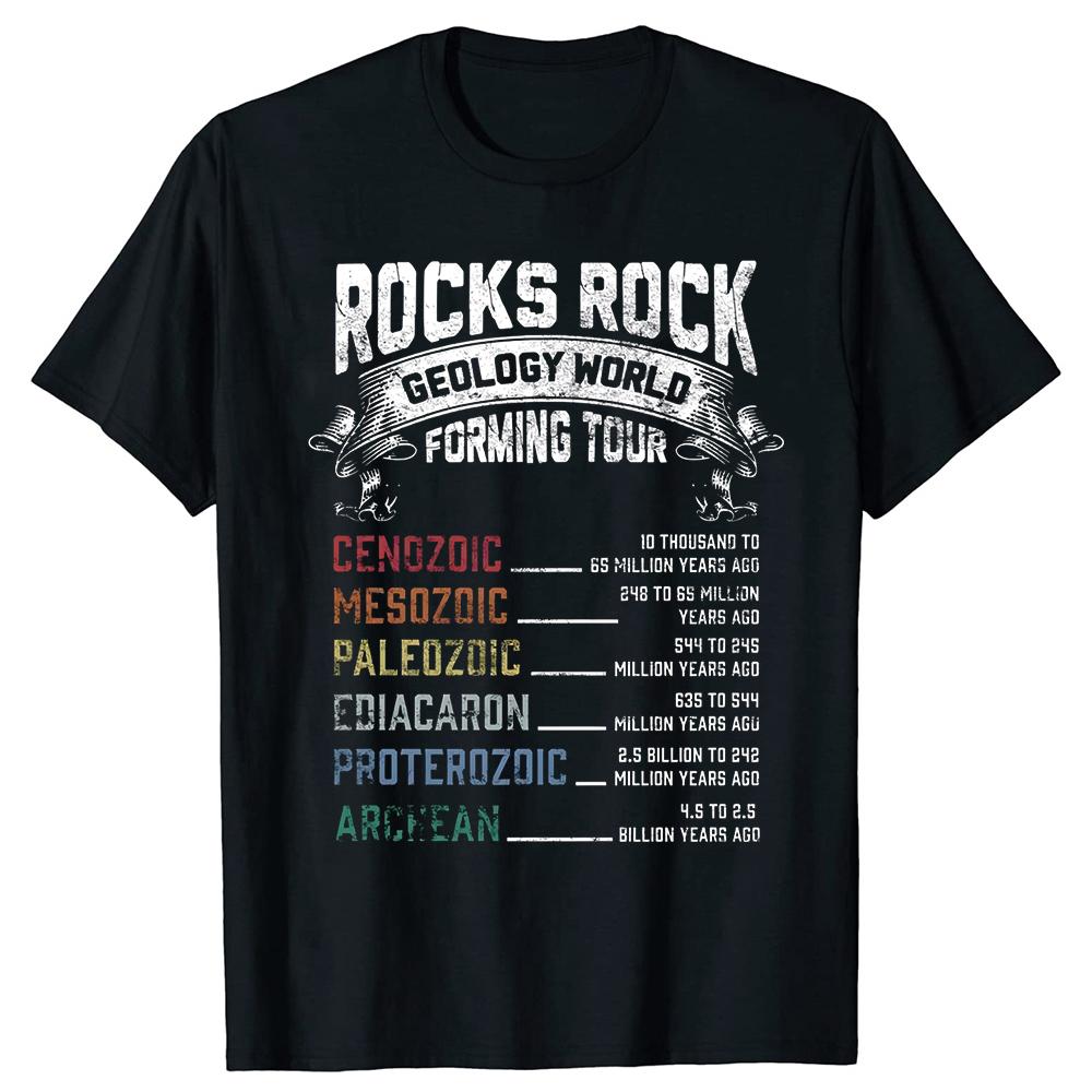 Funny Geology Rock Forming Humor Geologist T Shirts Short Sleeve Gifts Mens Clothing Fashion Casual Loose Oversized T Shirt