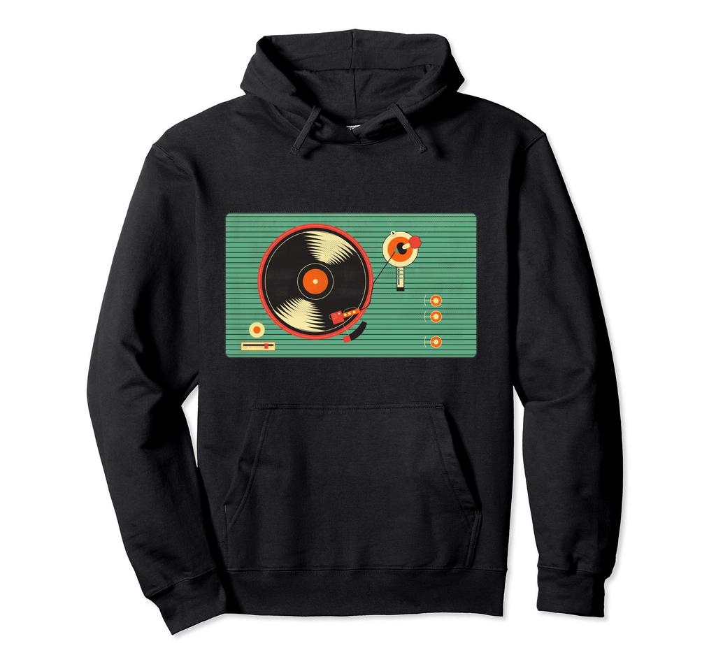 Vinyl Record Player Retro Record Player Hoodie