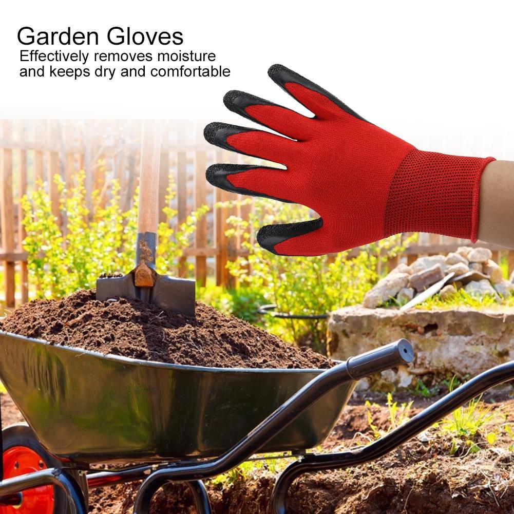 5 Pairs Comfortable Garden Gloves Gardening Work Construction Non Slip Breathable Gloves