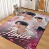 Jimin Pink Roses Carpet Soft Rug Plush Rug 8X10 Rug Living Room Rug Hallway Runner Noise Reducing