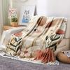 1Pc Cartoon Print Flannel Blanket, High Quality Comfortable for All Seasons, Home Decor, Warmth and Comfort, Perfect for Christmas Birthday Gift
