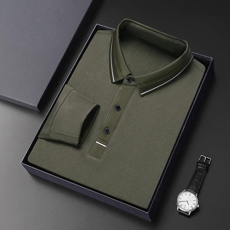 

Рубашка весна осень свободная повседневная рубашка для пап среднего возраста однотонный топ 4xl горький липового