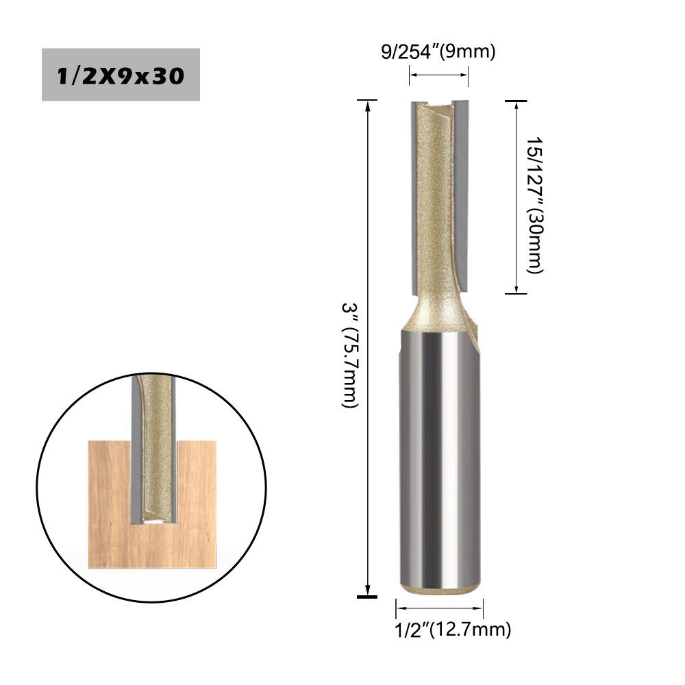 Woodworking Professional Reverse Metric Straight Knife Double Blade Slotting Straight Knife Engraving Machine Knife Head 7,8,9,10,11,12Mm