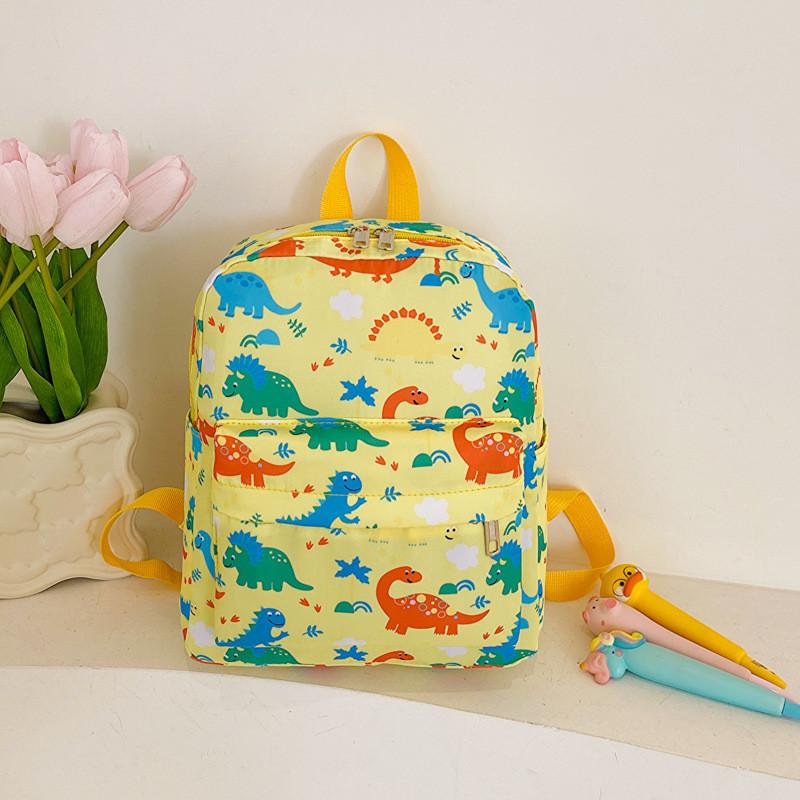 Adorable Cartoon Dinosaur Backpack For Kids Lightweight Durable Nylon School Bag