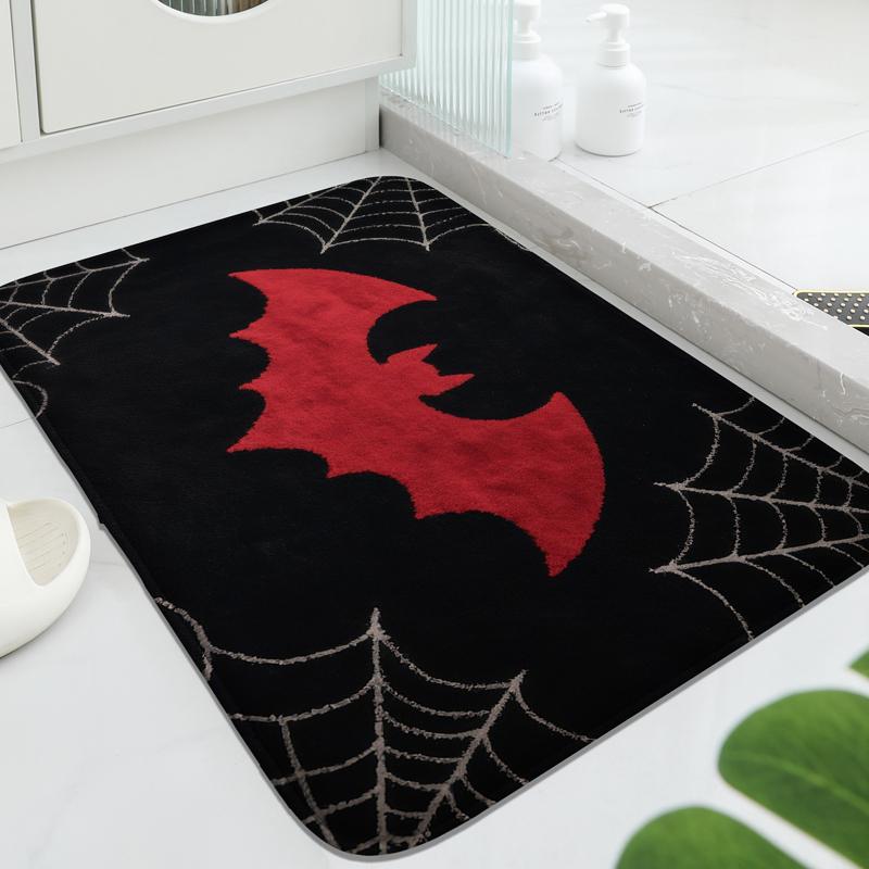 

Bat Pattern Halloween Floor Mat-Super Soft, Non-Slip, Machine Washable Plush Winter Carpet, The Best Choice For Halloween 40X60CM