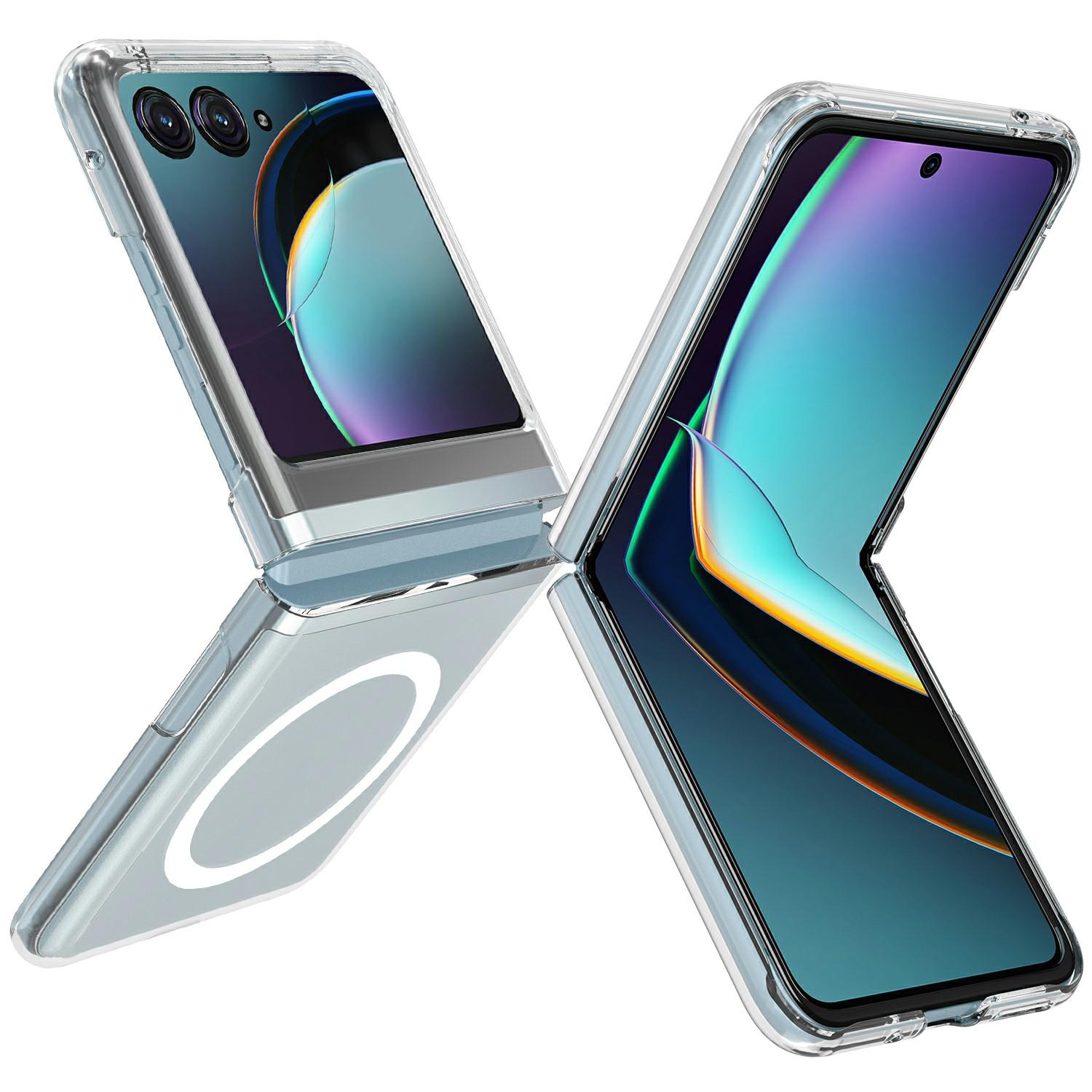 

For Motorola Razr 2025 Case TPU+Acrylic Magnetic Phone Cover Compatible with MagSafe As Shown A