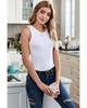 Azura Exchange White Ribbed Tank Top