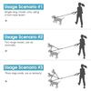 3 Hundesnor Ingen Filtring, Kraftig Flere Hundesnor Stødabsorberende Bungee med Polstret Aftagelig Kæledyrstræk Håndtag