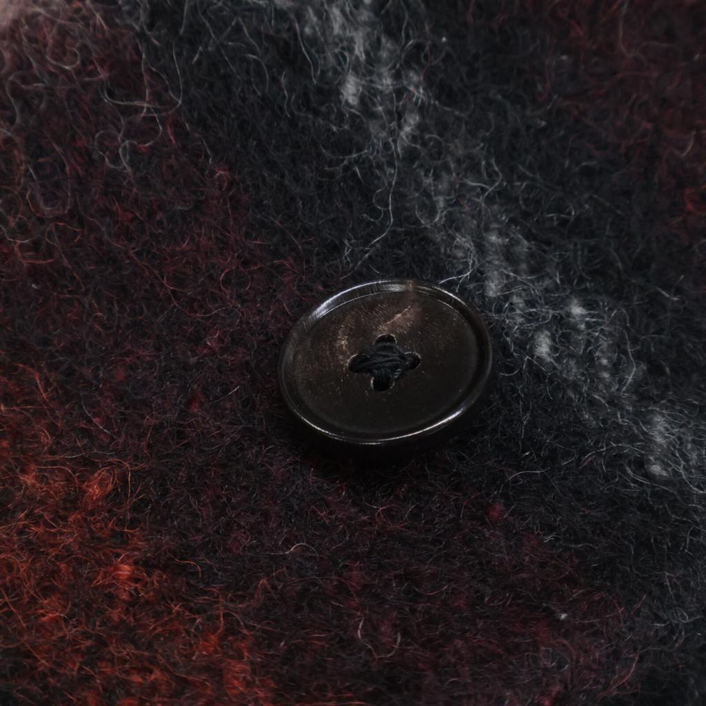 Jil Sander Excellent Condition 21AW JSMT120309 Checkered Chesterfield Coat Coat 46 Black X orangeUsed