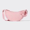 Casual Canvas Plaid Shoulder Bag Adjustable Strap Lightweight Nylon Crossbody Bag Hobo Bag Handbag Dumpling Ladies/Girls