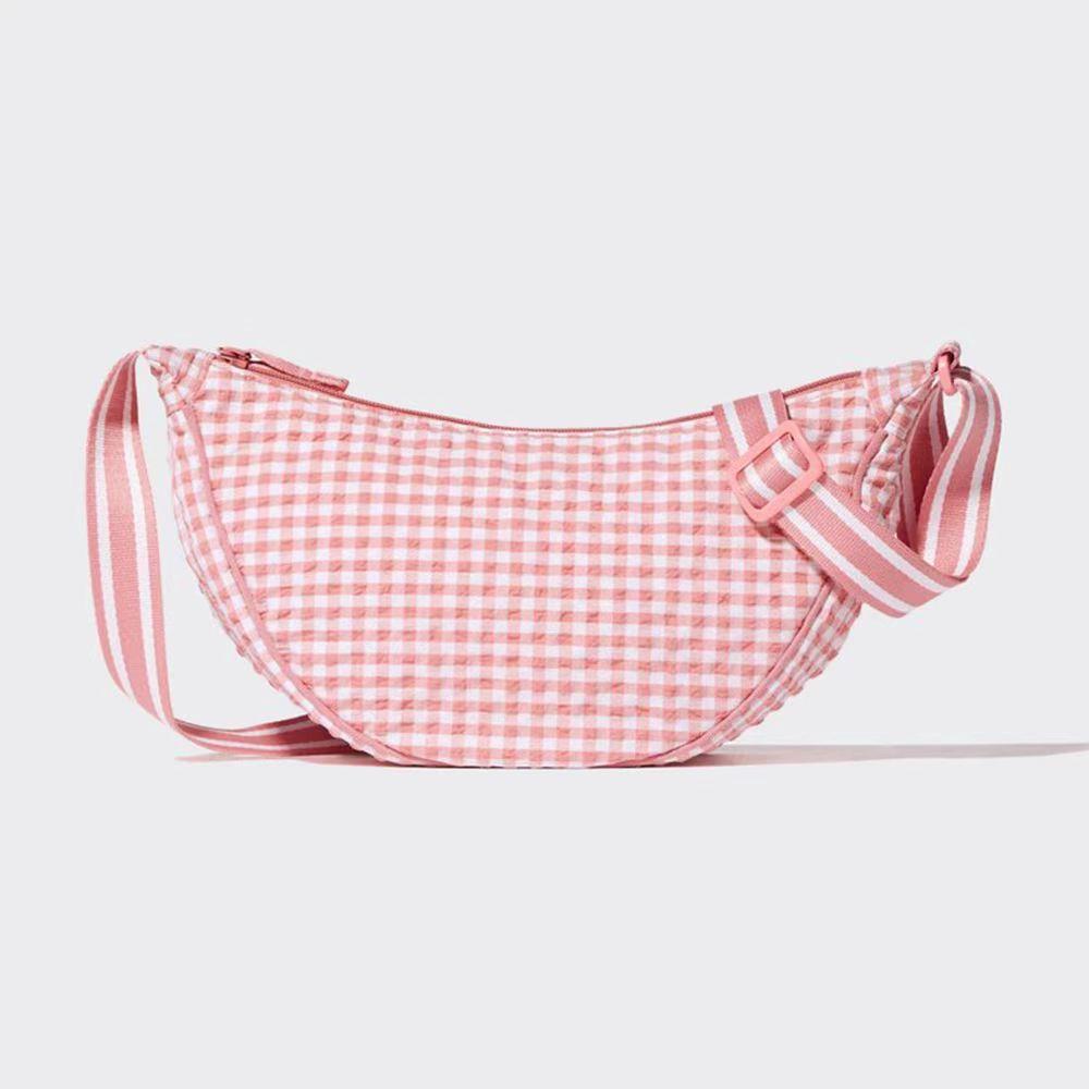 Casual Canvas Plaid Shoulder Bag Adjustable Strap Lightweight Nylon Crossbody Bag Hobo Bag Handbag Dumpling Ladies/Girls
